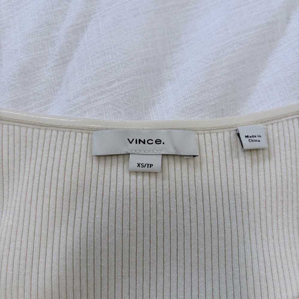 Vince Smocked Mixed Media Tencel Midi Dress - Picture 7 of 8